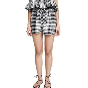 Paper London curaçao Gingham Short NWT 6
